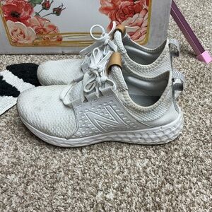 New Balance White Athletic Shoes